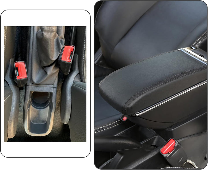 Auto Armlehnen für Corsa D 2006-2014 Doppelschicht Mittelkonsole Grosse Aufbewahrungsbox Schwarze Nä