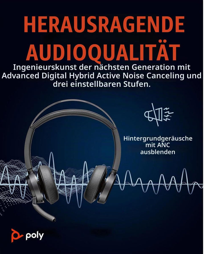 HP Poly Voyager Focus 2 USB-C-C Headset WW Typ C