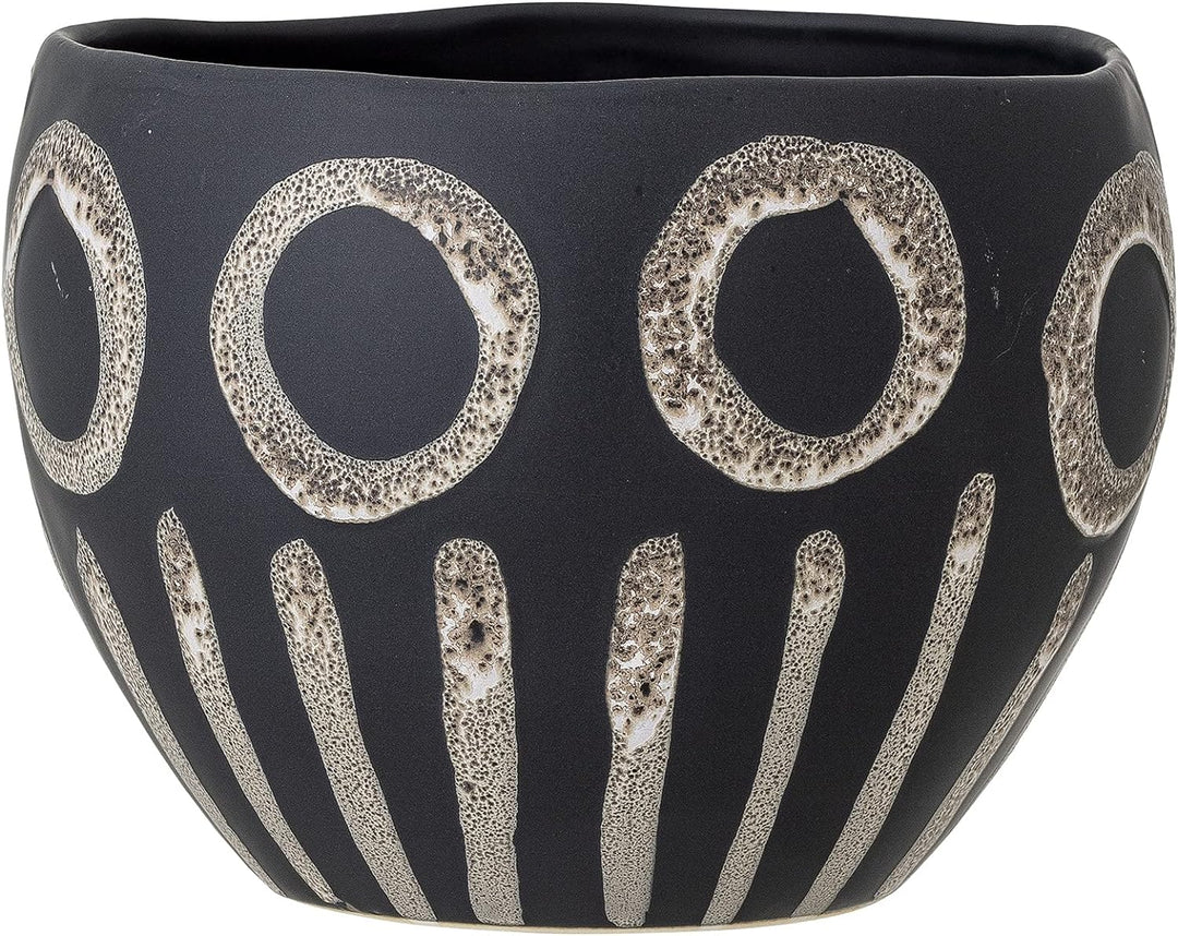 Bloomingville Blumentopf Magnus, schwarz, Keramik