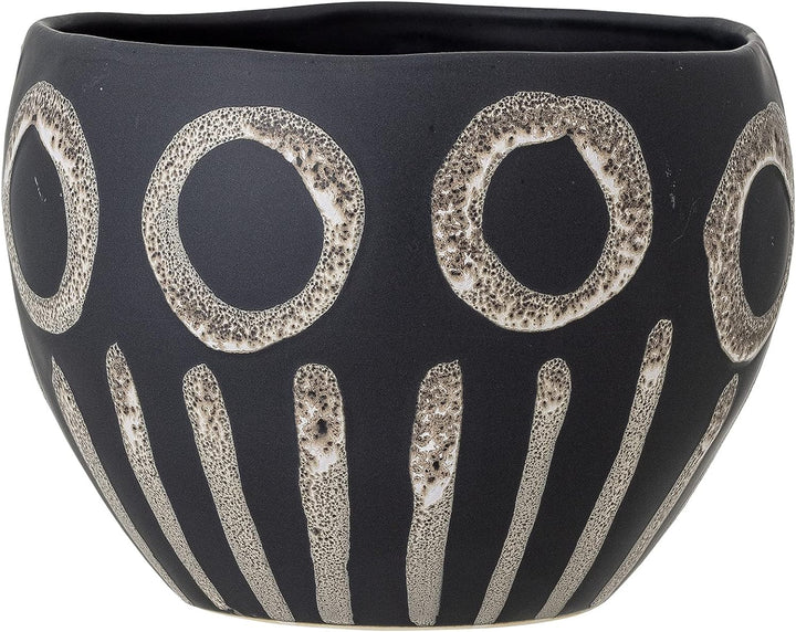 Bloomingville Blumentopf Magnus, schwarz, Keramik