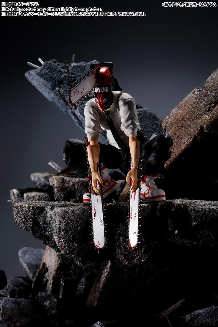 BANDAI TAMASHII NATIONS Chainsaw Man - Chainsaw Man - Figurine S.H. Figuarts 15cm Kettensäge Mann, K