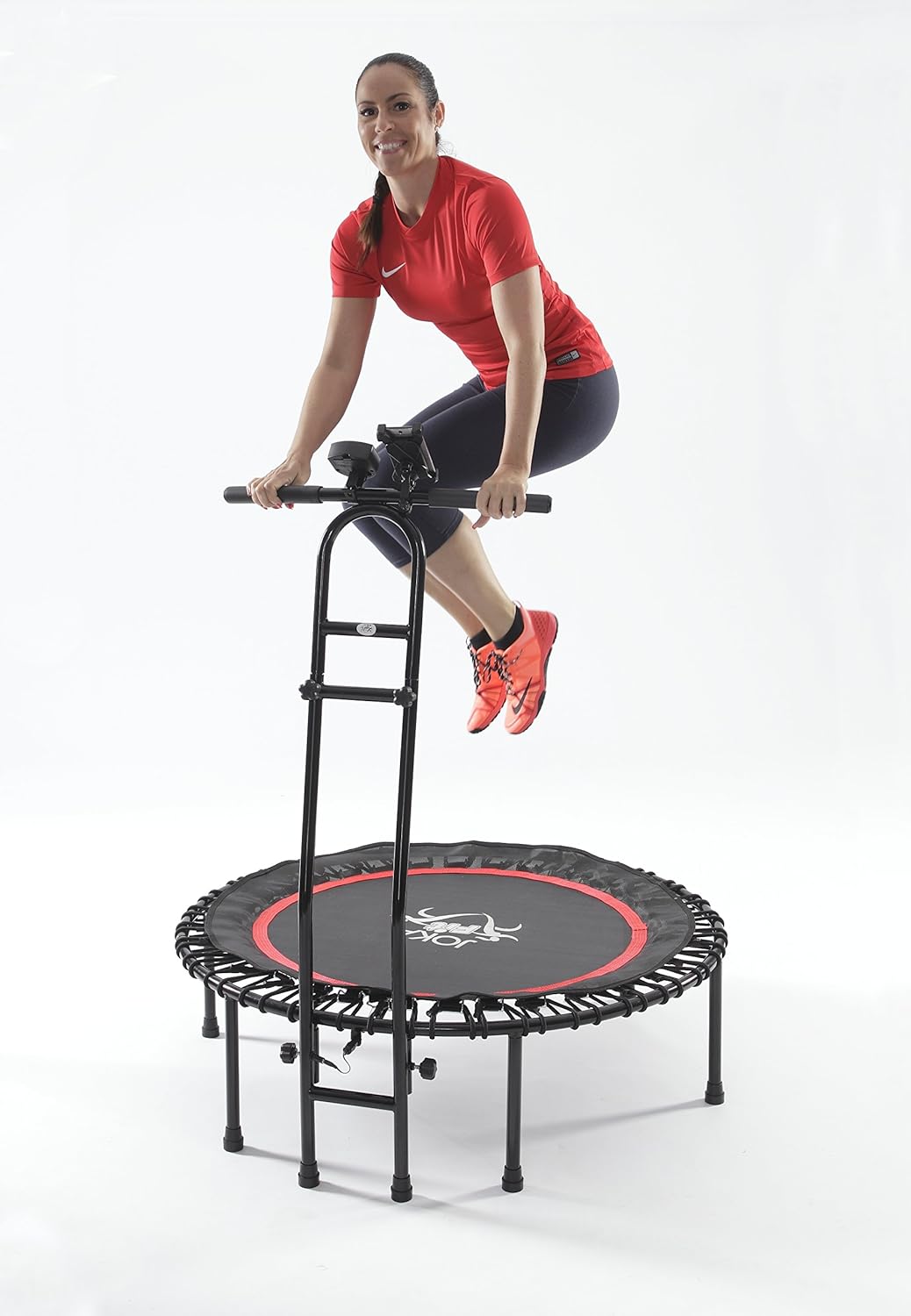 Fitnesstrampolin 2.0, mit Sprungzähler, NEU - die Trampolin-Innovation von JOKA FIT,Widerstandsbände