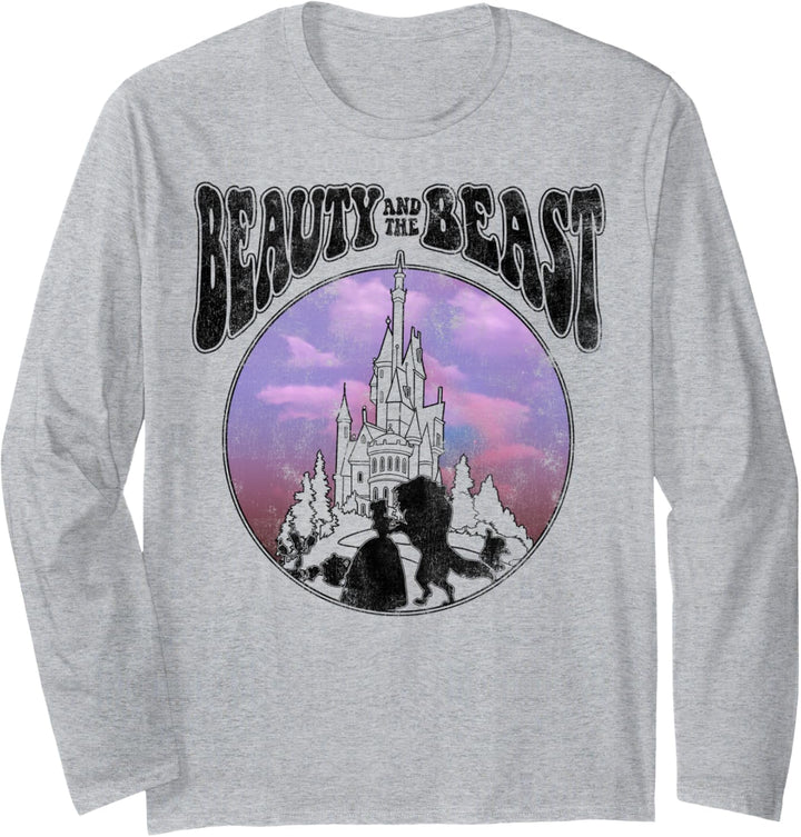 Disney Beauty And The Beast Belle And Beast Vintage Langarmshirt