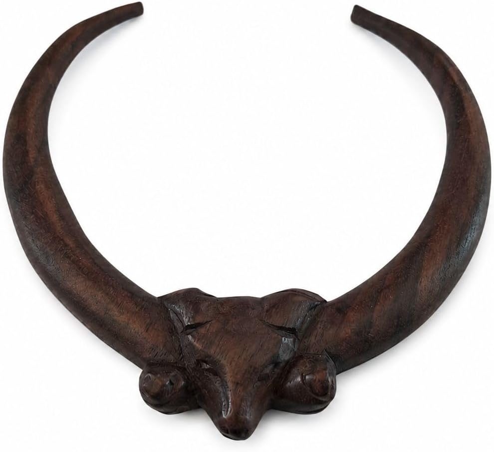 Windalf Wikinger Torques RAM Ø12.5 cm Halsreif Widderkopf Nordische Mythologie Holz
