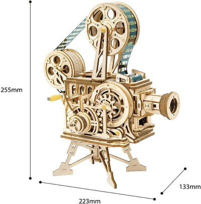 ROKR Vitascope Holzpuzzle, Mechanische Modellbausätze, Technischer Modellbausatz, Hand-Generator Kla