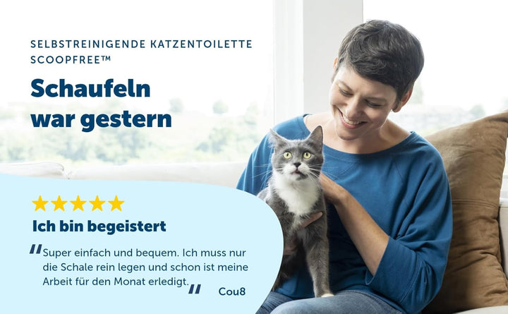 PetSafe ScoopFree Nachfüllschale für Silikat-Katzenstreu, Lavendelduft, Einwegschale mit Auslaufschu