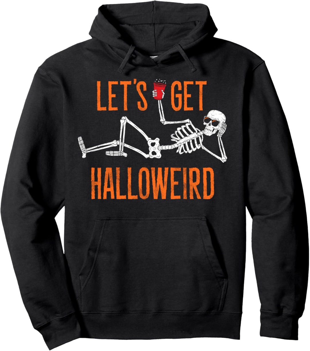 Let's Get Halloweird Skeleton Halloween Pullover Hoodie