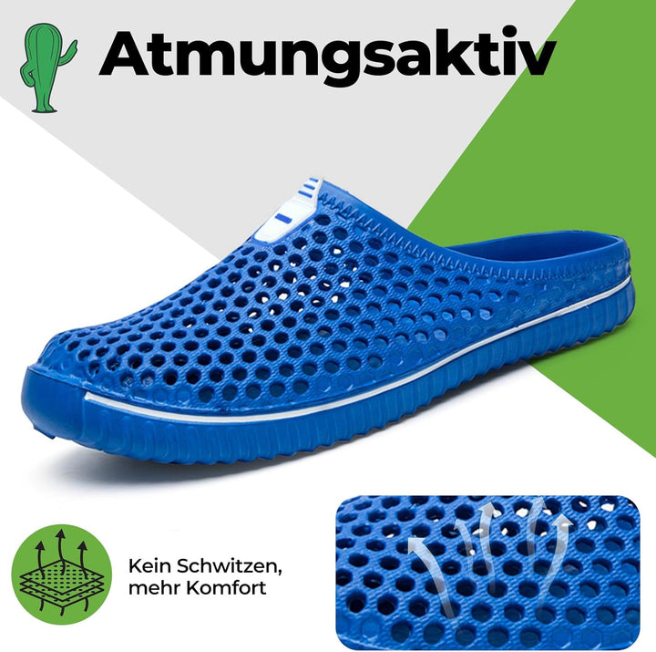 SAGUARO Clogs Pantoletten Herren Damen Sommer Atmungsaktiv Hausschuhe Gartenschuh Beach Slipper Gr.3