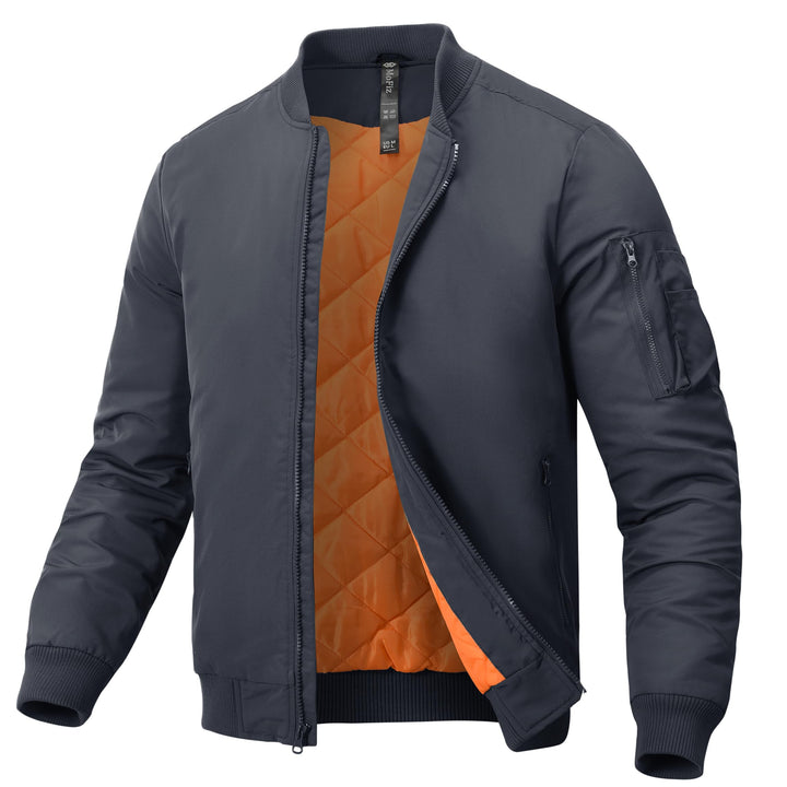 MoFiz Bomberjacke Herren Warm Gefüttert Winterjacke Übergangsjacke US Fliegerjacke Militär Bomber St