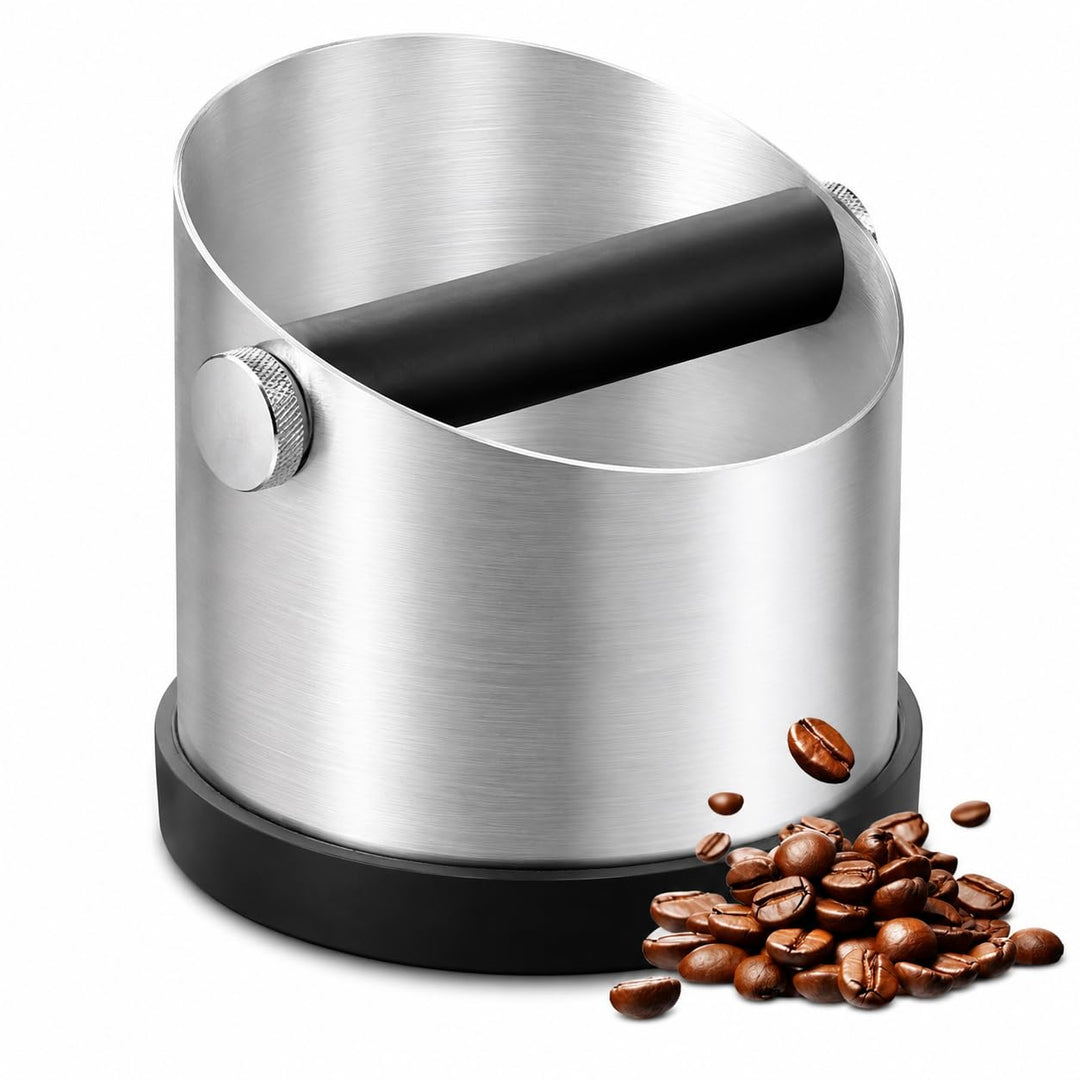 Abklopfbehälter für Siebträger, Edelstahl Kaffeesatz Abschlagbehälter, Kaffee Knock,Kaffeesatz Absch