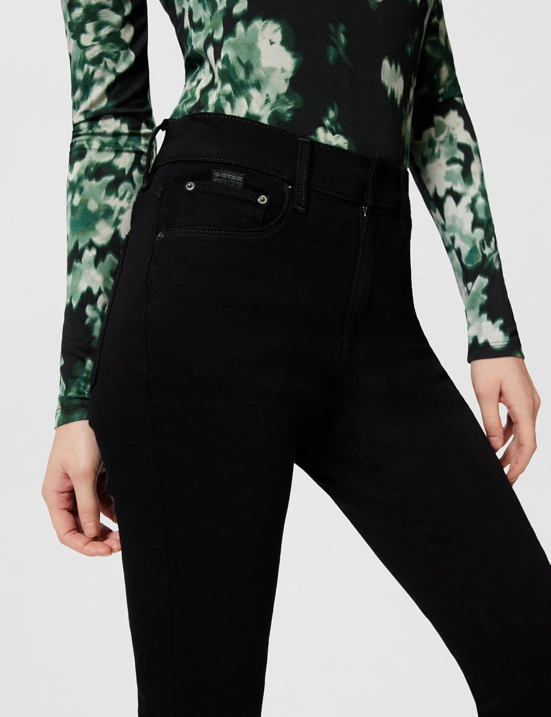 G-STAR RAW Damen 3301 Contour Sk Jeans 23W / 28L Schwarz (Pitch Black D05175-b964-a810), 23W / 28L S