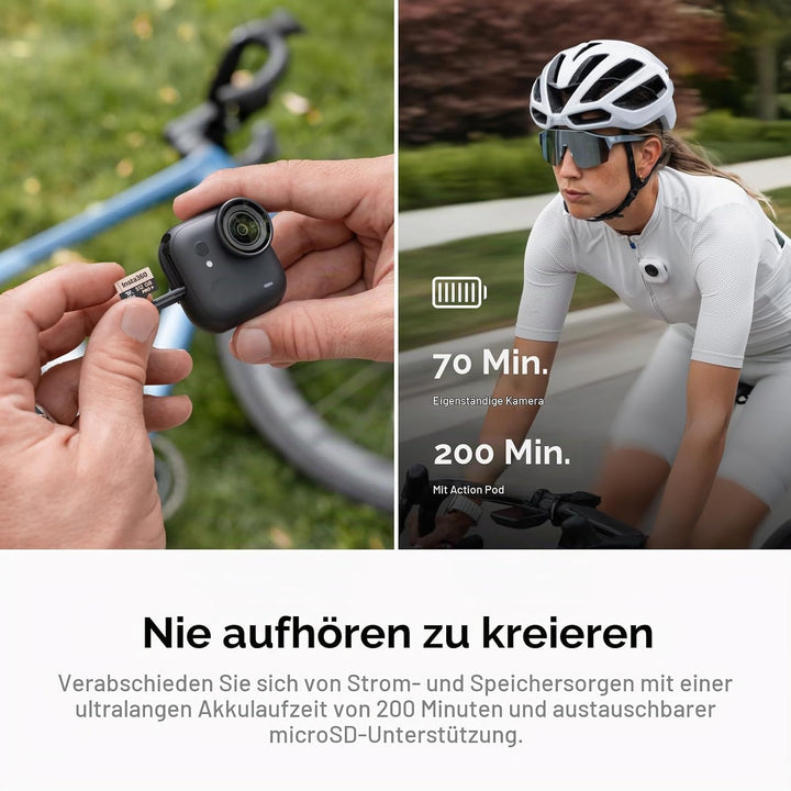 Insta360 GO Ultra Must-Have-Bundle Polarweiss- freihändige 4K Mini-Cam, leicht &amp; mobil, top bei weni