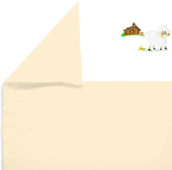 Amilian Kinderwagenset mit Stickerei fürs Baby Bettwäsche Garnitur für Kinderwagen 80x80 cm + 35x40