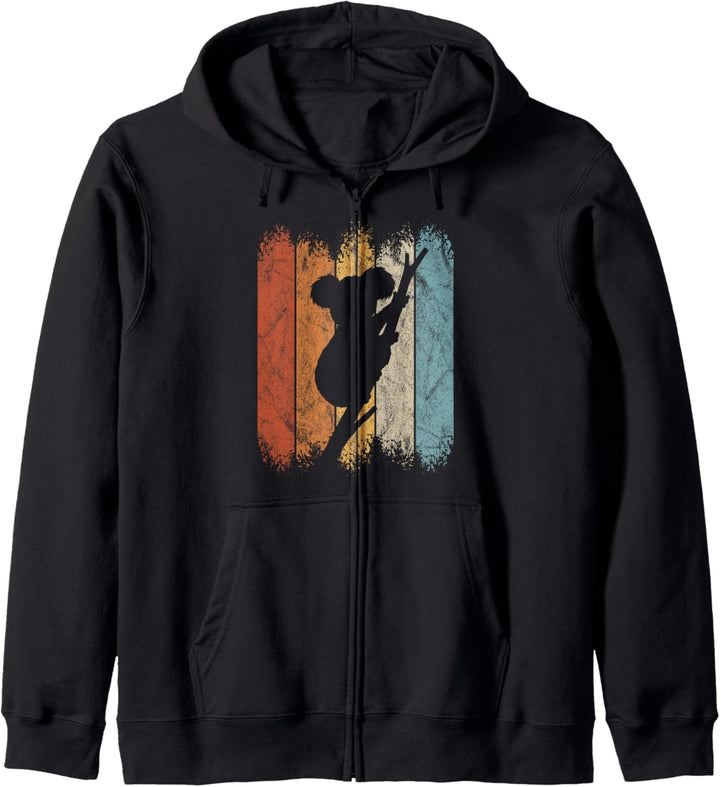 Retro Style kletternder Koala Beuteltier Koalabär Kapuzenjacke