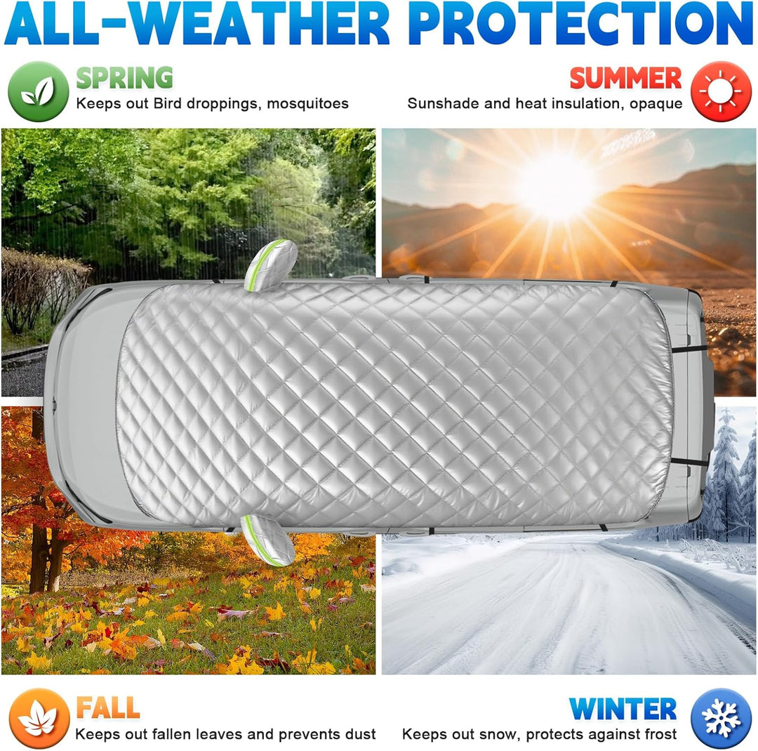 Halbgarage für Citroen Berlingo K9 XLWB 2018-2025, Halbe Autoabdeckung Winter Sommer, Abdeckplane Au