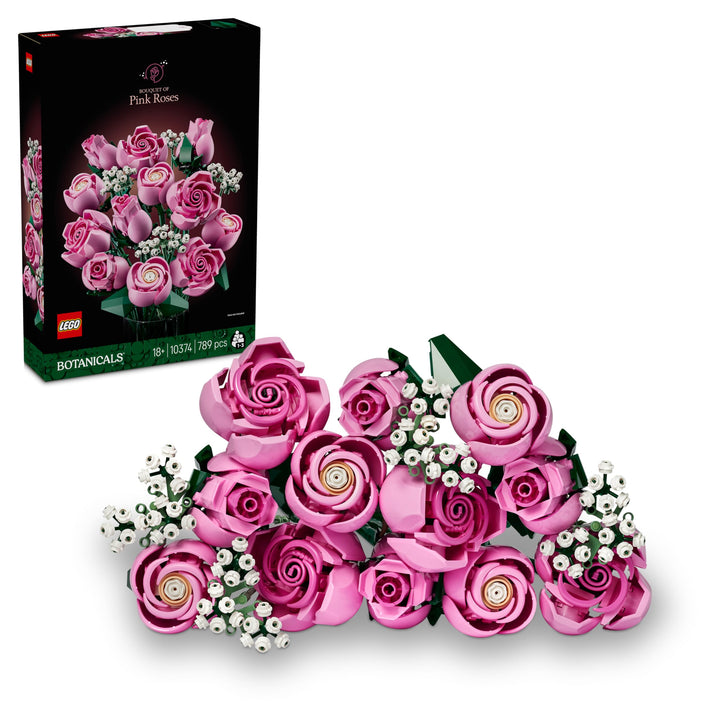 LEGO Botanicals Rosa Rosenstrauss - Kunstblumen Modellbau für Erwachsene - 12 künstliche Rosen & 4 Z