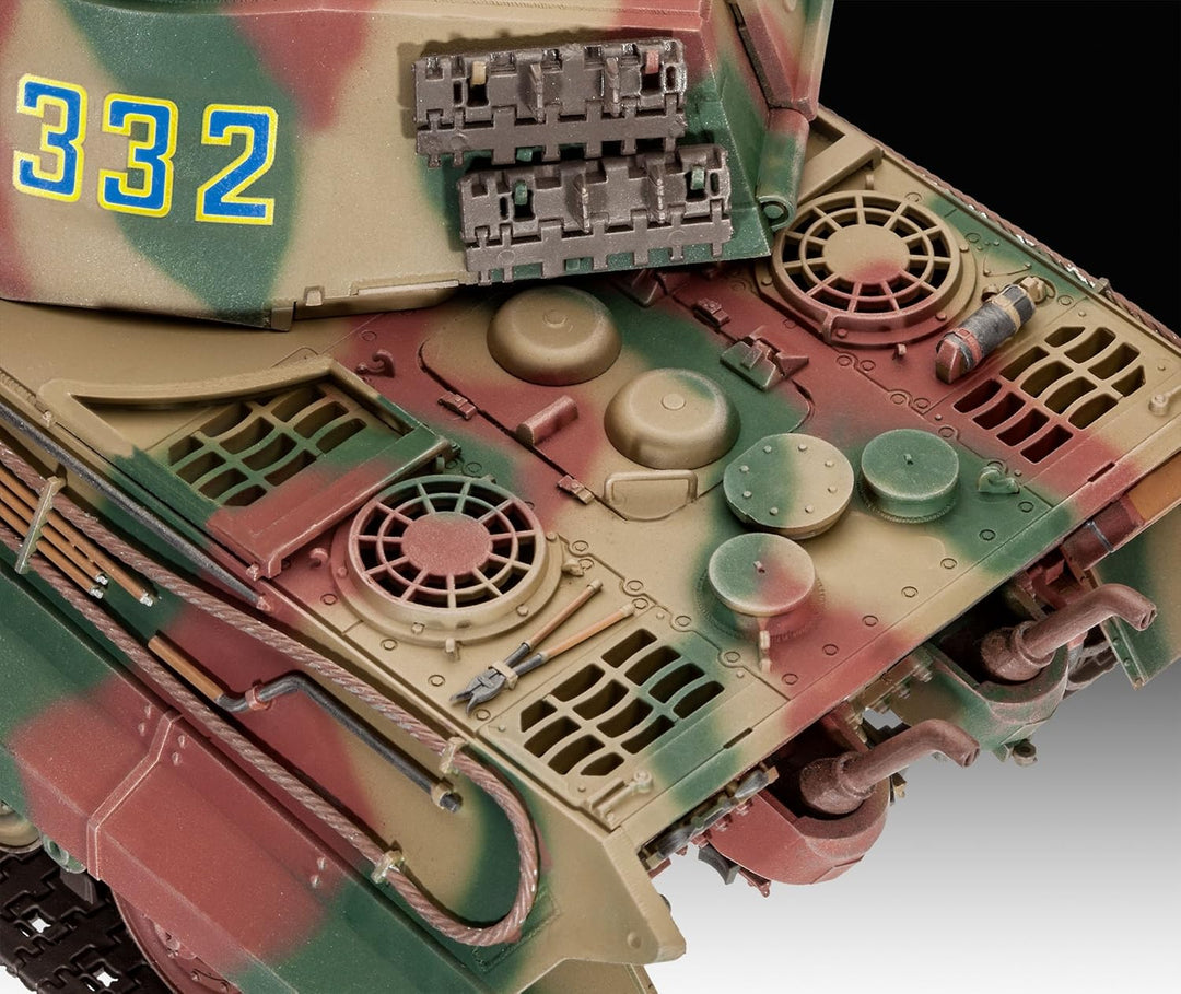 Revell 80-3249 Modellbausatz Panzer 1:35 - TigerII Ausf.B (Henschel Turret) im Massstab 1:35, Level