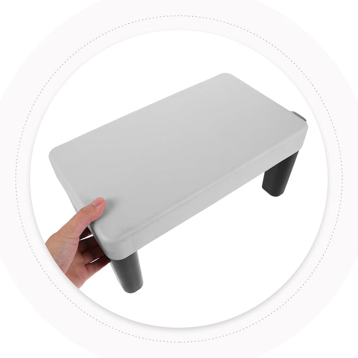 Toilettenhocker für Erwachsene Rutschfester Kunststoff Hocker mit Fussstütze Ergonomisch Stabil Plat