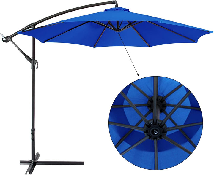 3 m 6 Rippen runder Terrassenschirm, Ersatzdach, Markttischschirm, Baldachin, Outdoor-Sonnenschirm,