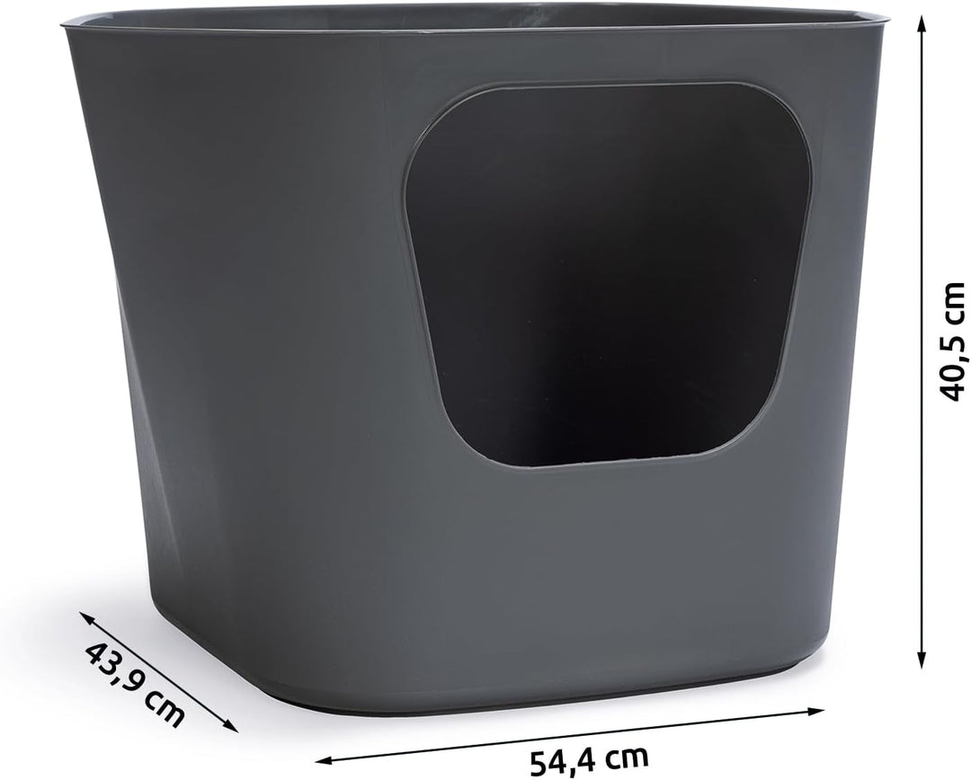 Karlie 522869 Katzentoilette Lotus Eco L: 54,4 B: 43,9 H: 40,5 cm grau