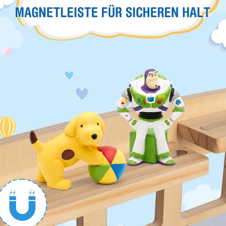 Todeco Tonie-Regal für Toniebox Hörfiguren, Magnetische Aufbewahrung für 20-25 Tonie, Perfekte Tonie