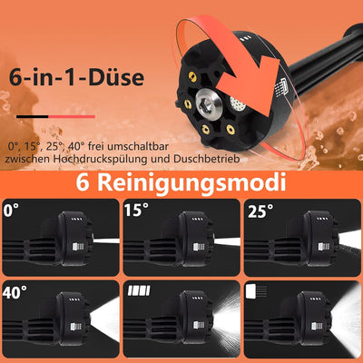 Akku Hochdruckreiniger für Makita 18V Akku, Akku Druckreiniger, zur mobilen Reinigung, 240 L/h, 6-in