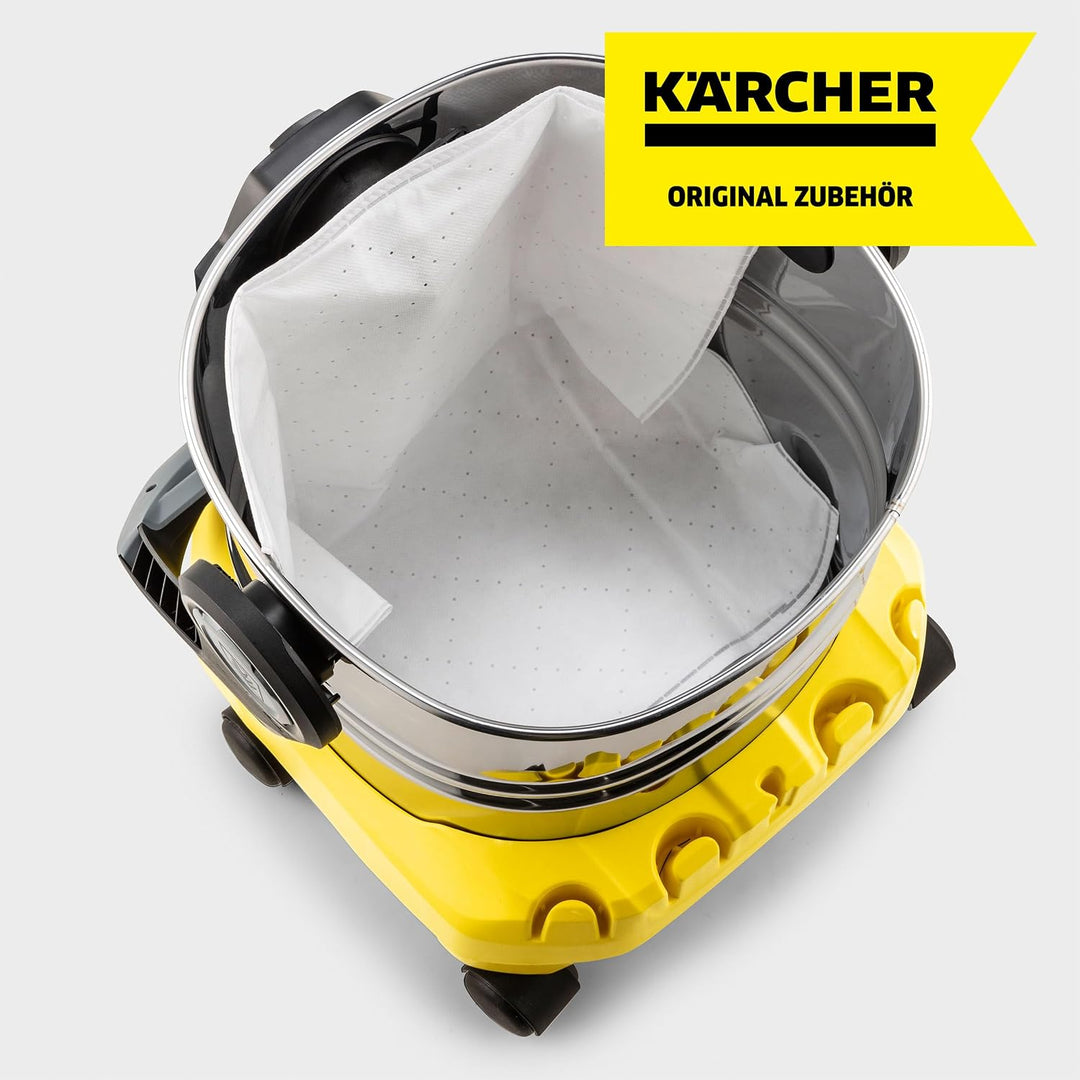 Kärcher Original Vliesfilterbeutel KFI 357: 4 Stück, 3-lagig, extrem reissfest und robust, passgenau