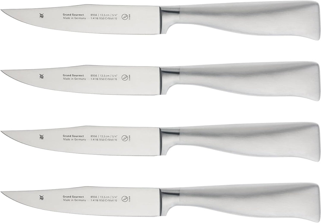 WMF Grand Gourmet Steakmesser Set 4teilig, Made in Germany, 4 Messer geschmiedet, Performance Cut, S