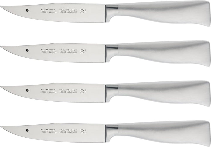 WMF Grand Gourmet Steakmesser Set 4teilig, Made in Germany, 4 Messer geschmiedet, Performance Cut, S