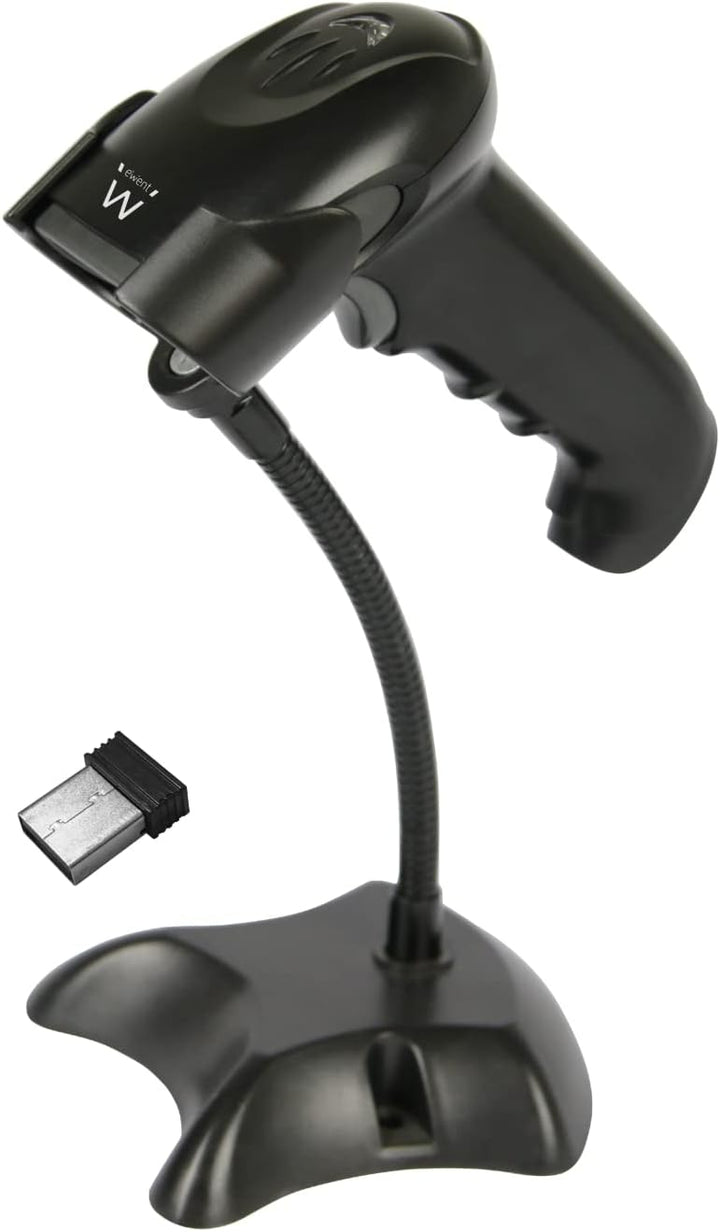 Ewent EW3431 Drahtloser 1D- und 2D-Barcode-Leser, kabelgebundener USB-Barcode-Leser, drahtloser Barc
