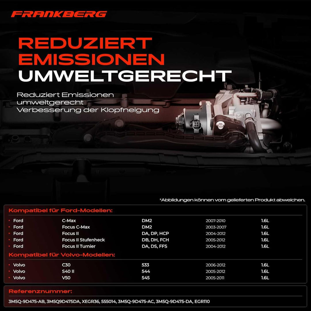 AGR-Ventil Abgasrückführung für Focus C-Max Focus II DA HCP DP S40 II 544 V50 MW 1.6L Diesel 2004-20