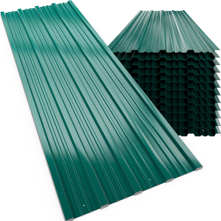 DEUBA® 12x Trapezblech 129cm x 46cm = 7m² verzinkt Profilblech Dachblech Wellblech Dachplatten Gerät