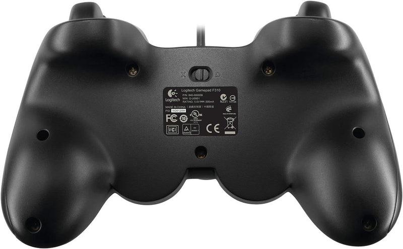 Logitech F310 kabelgebundenes Gamepad, Controller mit Konsolenartigem Layout, 4 Tasten D-Pad, XInput