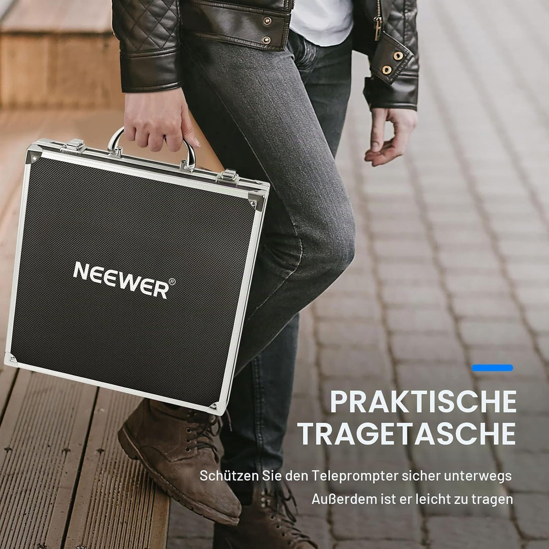 NEEWER X12 Teleprompter aus Aluminiumlegierung mit RT-110-Fernbedienung und App-Steuerung,kompatibel