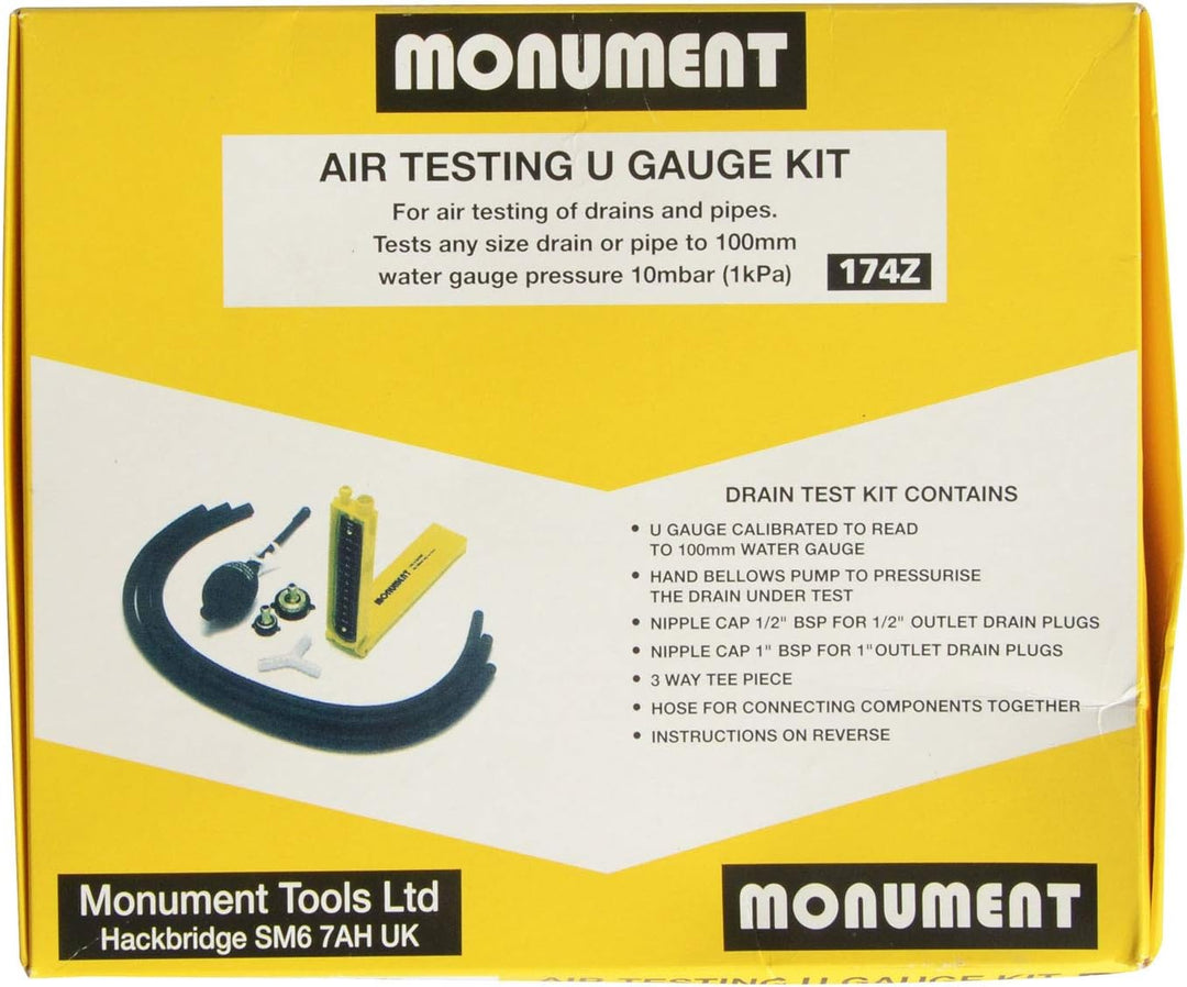 Monument 174z Lufttester Kit Wassersäulendruck, Abfluss/Rohre