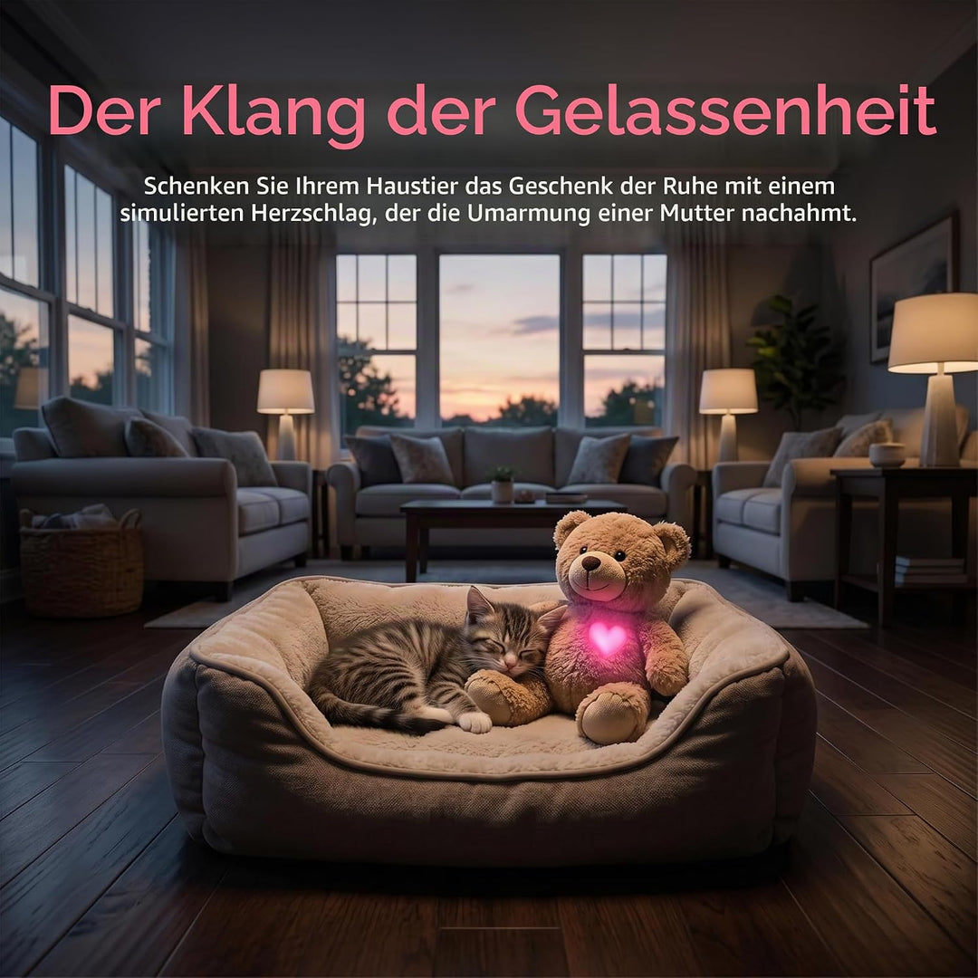ibasenice Herzschlagsimulator für Stofftiere, batteriebetriebene, pulsierende Herzvibrationsbox zur