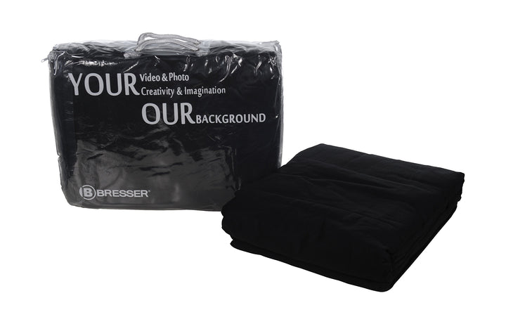Bresser F000080 Baumwolle Fotostudio Stoff Hintergrund 3x6 m schwarz