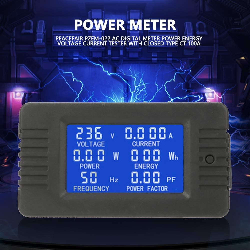 Digitales Voltmeter, PEACEFAIR PZEM-022 AC Multifunktions-Digitalzähler Leistung Energie Spannung St