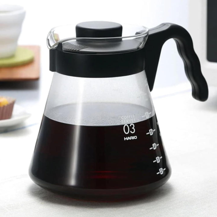 Hario 4977642019126 V60 Coffee Server Carafe 700 ml VCS-02B, Glas, farblos, 17, 3 x 14, 1 x 13 cm Fa