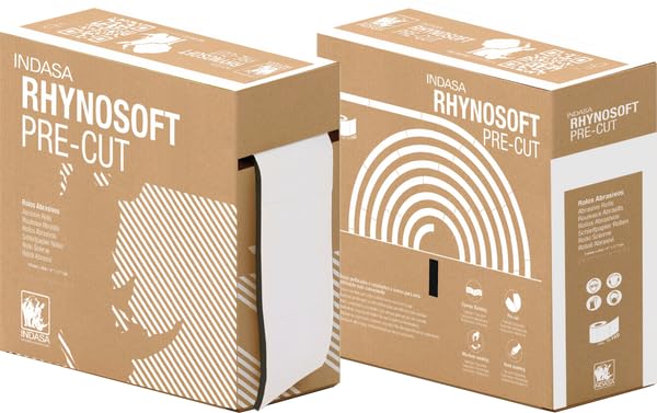 Indasa RHYNOSOFT PRECUT Rollen 115mm x 25m Körnung wählbar Schleifpapier Schleif Schwamm, Schleifbla