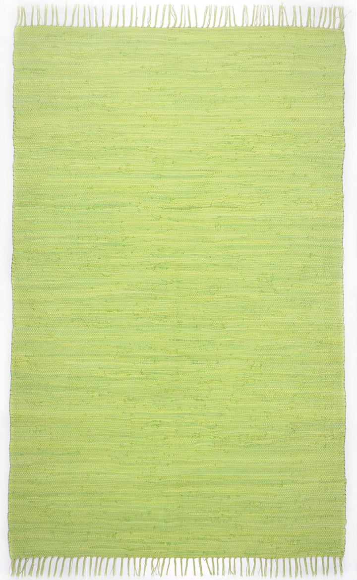Theko Happy Cotton Teppich, 100% Baumwolle, Grün, 70 cm x 140 cm 70 cm x 140 cm Grün, 70 cm x 140 cm