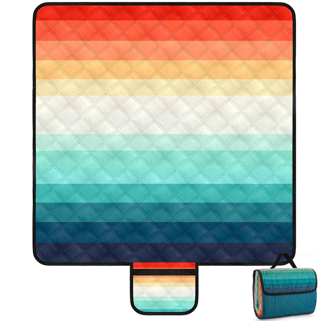 Jopee Picknickdecke Wasserdicht Sandfrei, 200x200cm Waschbar Stranddecke Sandfrei für 4-6 Personeni