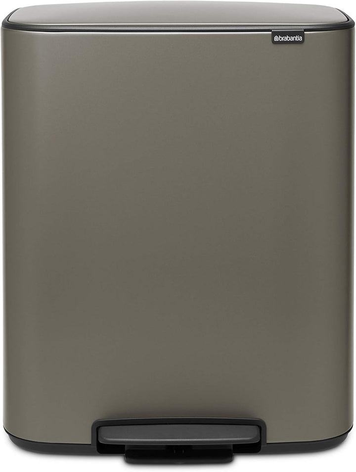 Brabantia 211546 Treteimer Bo, 2 x 30L, Platin 2 Inneneimer (2 x 30L) Platinum, 2 Inneneimer (2 x 30