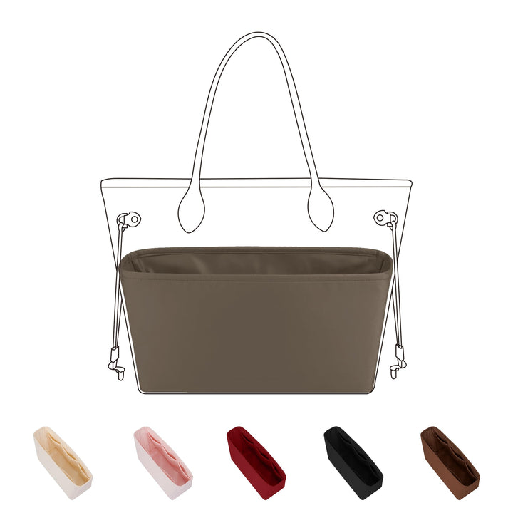 DGAZ Taschen Organizer Einsatz, Seide Innentasche für Neverfull PM/MM/GM, Leicht Taschenorganizer Sh