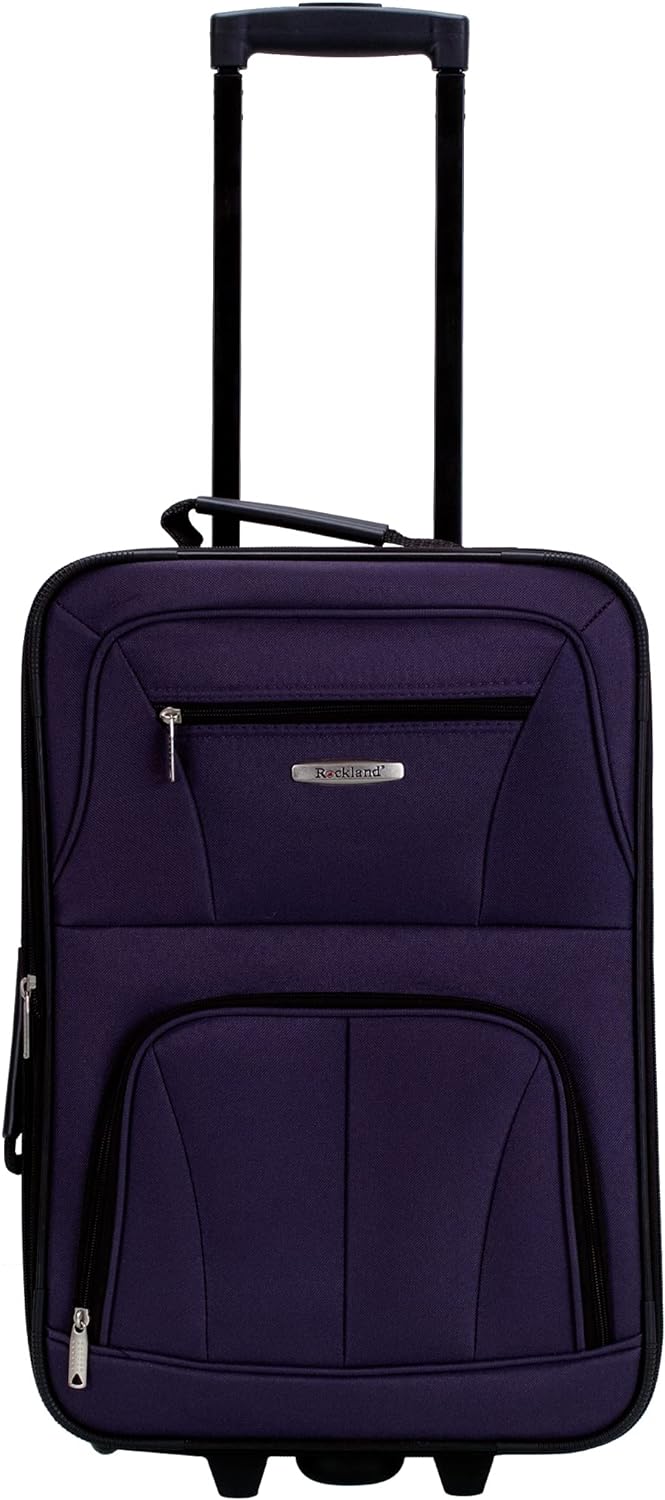 Rockland Fashion Softside Gepäck-Set, aufrecht stehend, Violett, 2-Piece Set (14/19), Fashion Softsi