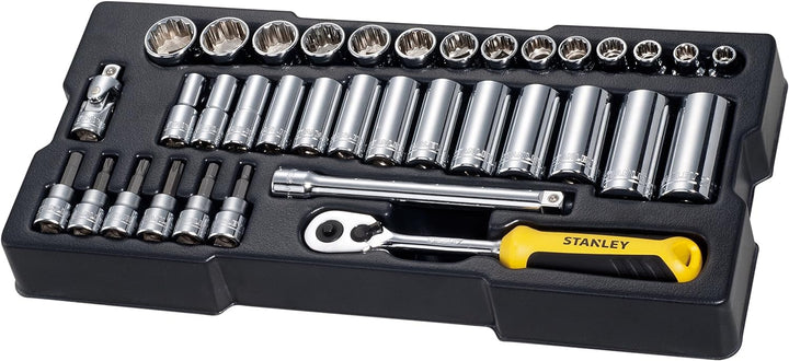 Stanley Transmodul System (Modul 3/8 Zoll, 6-Kant Steckschlüssel und Zubehör-Set, mit Maxi-Drive Pro