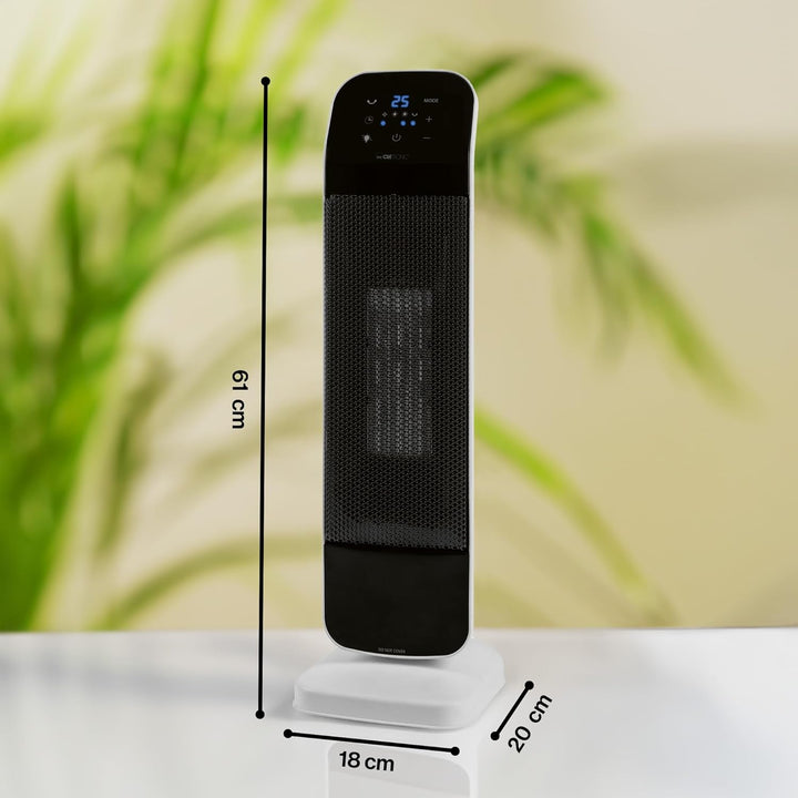 Clatronic Keramik-Heizlüfter HL 3763, Heizung und Ventilator, Elektroheizung für Badezimmer/Wohnmobi