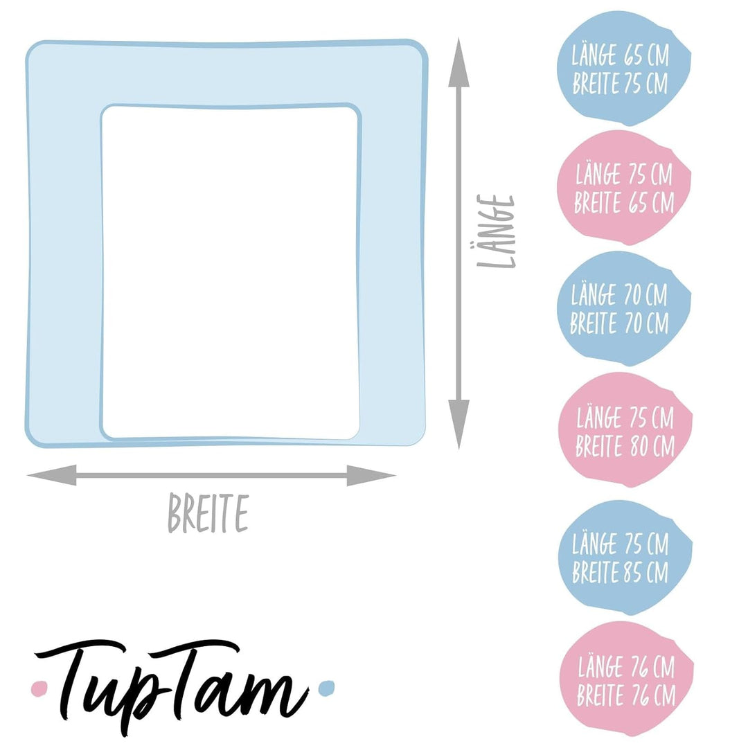 TupTam Wickelauflage inkl. 2 Frotteebezüge Modell MAR02579, Farbe: Autos Blau, Grösse: 65 x 75 cm, 6