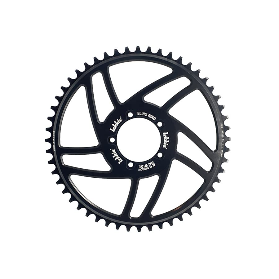 windmeile | Lekkie Bling Ring Kettenblatt, 52T, für Bafang BBS01 und BBS02, Kettenring, Chain Ring,