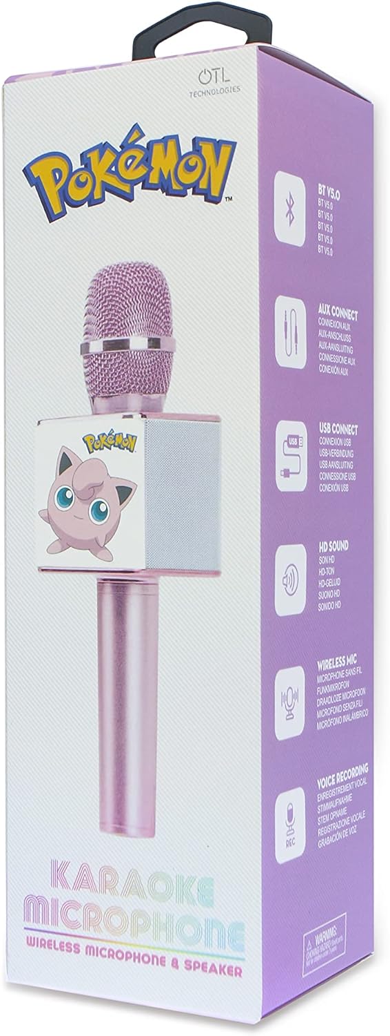 OTL Technologies Pokémon Jigglypuff Karaoke-Mikrofon mit Lautsprecher